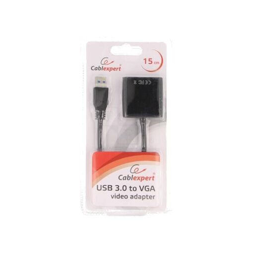 Adaptateur USB 3.0 D-Sub 15 broches Femelle HD vers USB A Masculin - Noir