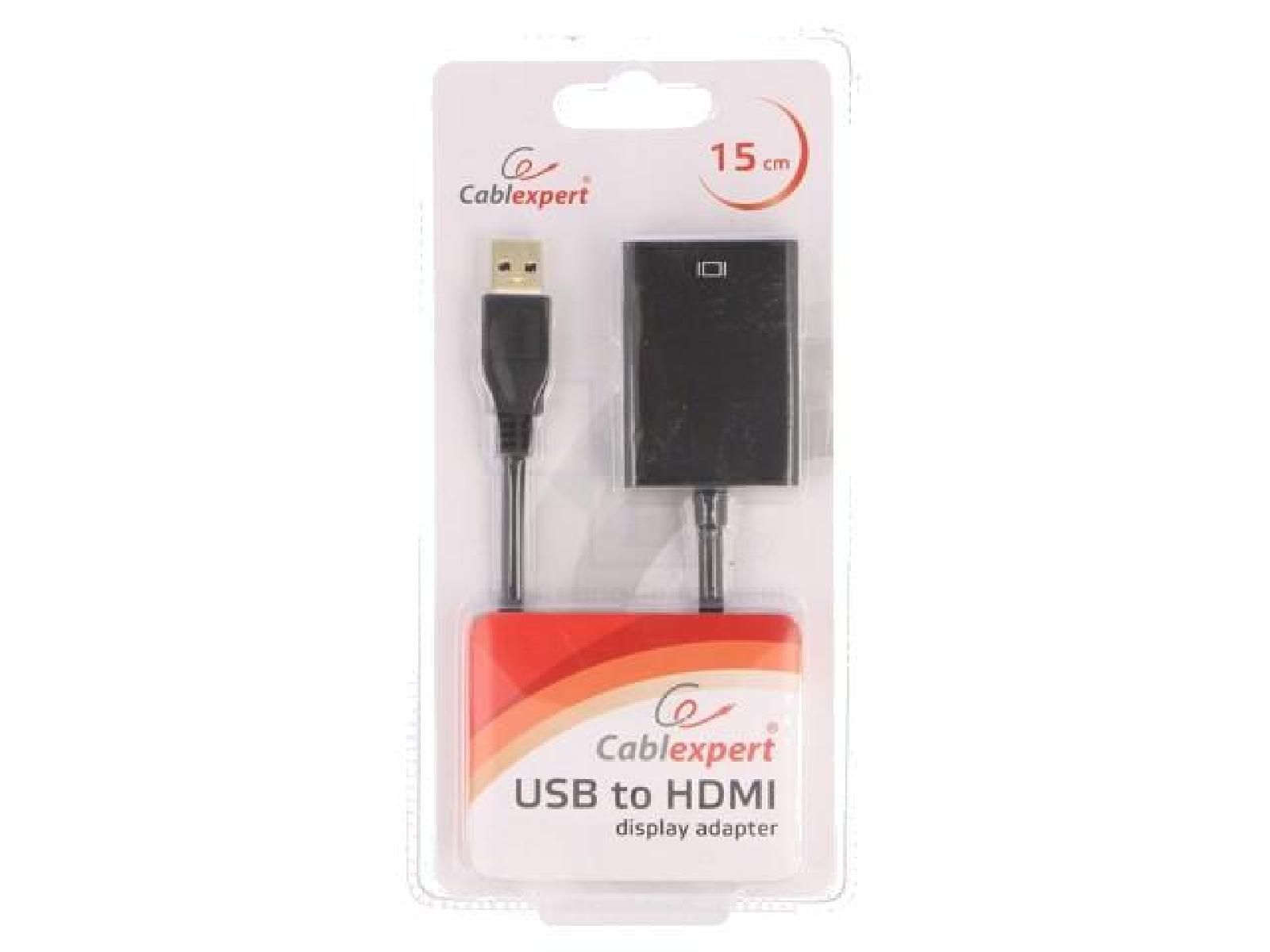 ADNAuto USB 3.0 to HDMI Adapter (0.15m, Black)