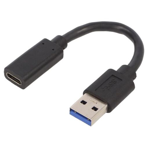 Adaptateur ADNAuto USB 3.1 - USB A mâle vers USB C femelle, 0.1 m noir