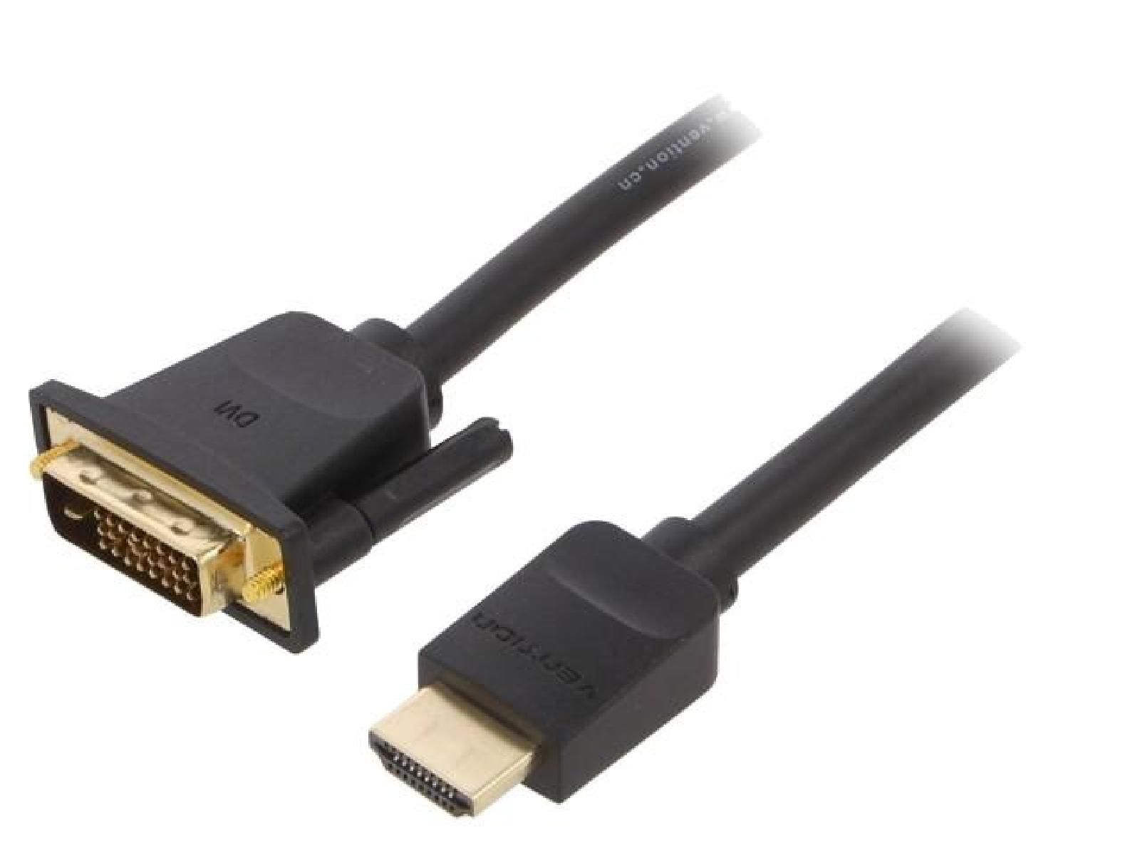 ADNAuto DVI-D to HDMI Cable 1m Black (Full HD)