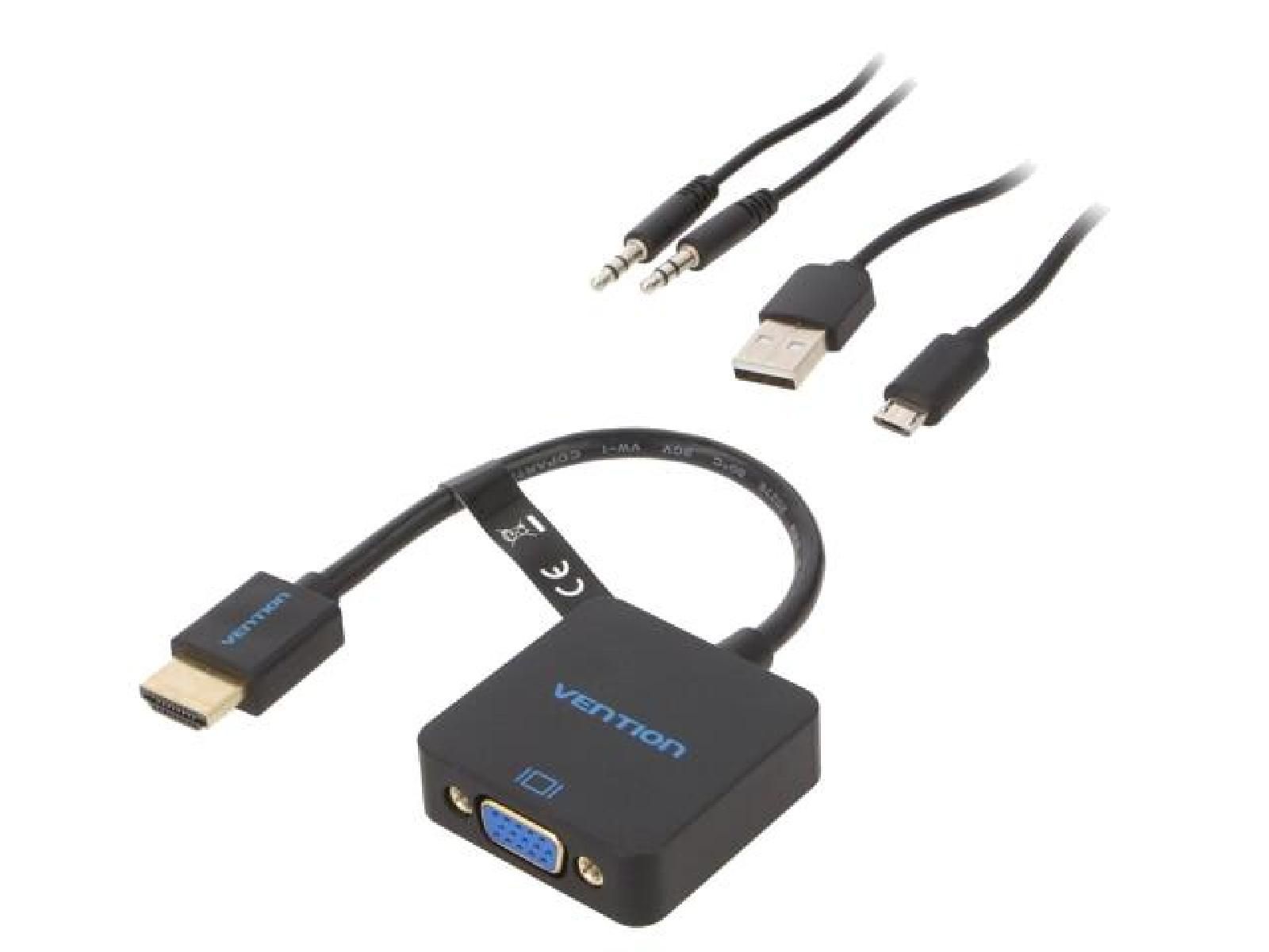Câble HDMI 1.4 ADNAuto - 0.15m, Mascul à Femelle, Noir