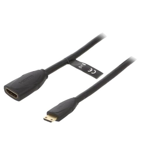 Cable HDMI 1.4 Femenino a Mini HDMI Masculino, 1m - Marca: ADNAuto