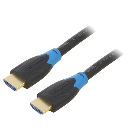 Câble HDMI 2.0 ADNAuto, 0,5 m, UHD 4K 3D, connecteur masculin double face - Noir