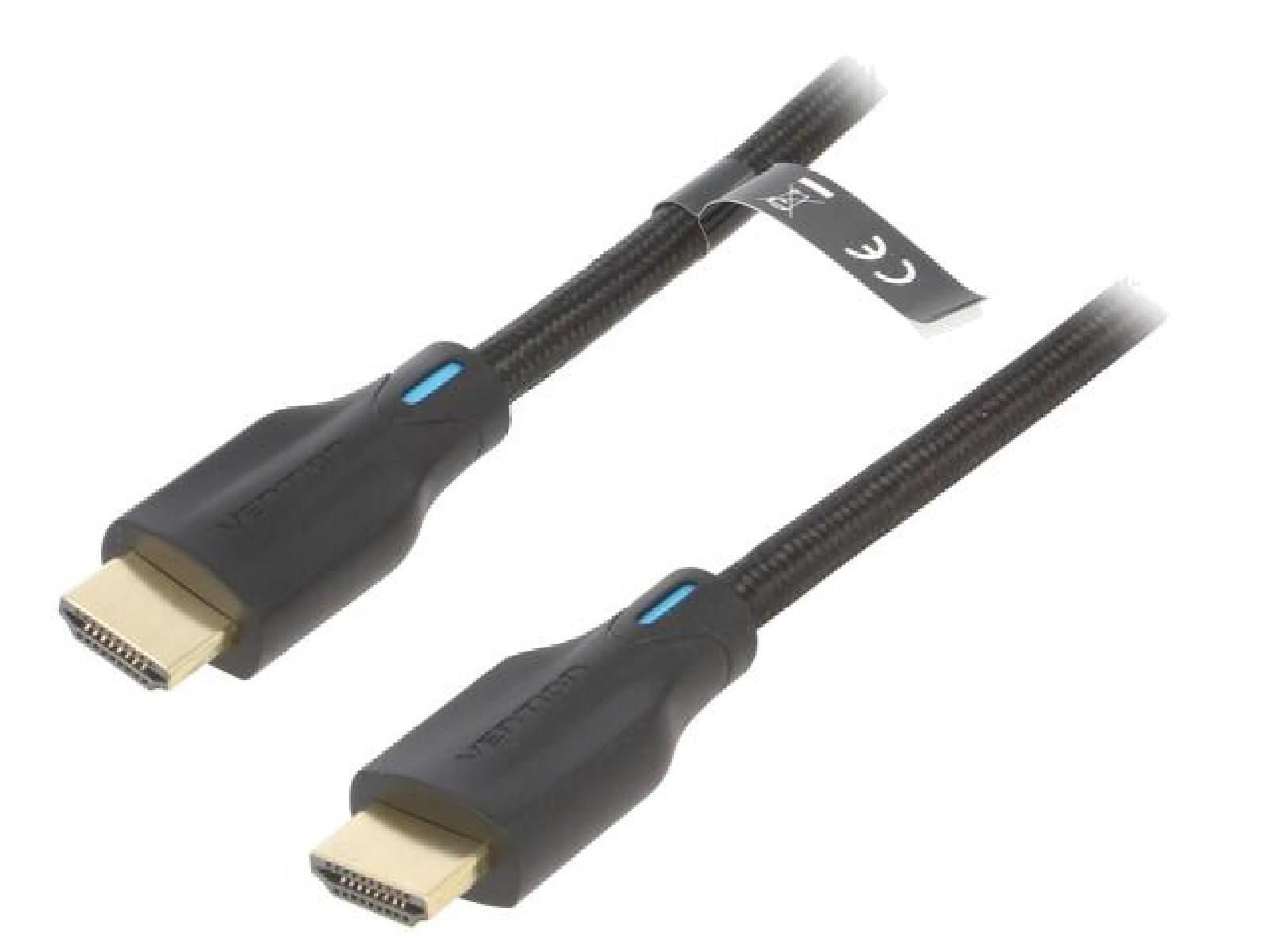 ADNAuto HDMI 2.1 Cable, 3m, Black - 4K 3D UHD 8K Support