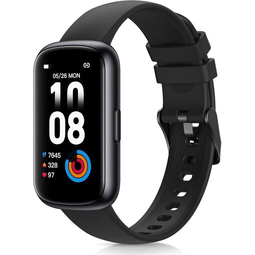 Montres connectées Graines Créatives par PW, écran HD de 1,47 pouce, suivi d'activité avec podomètre, surveillance du sommeil, étanche 3ATM, suivi du rythme cardiaque et de l'SpO2, compteur de calories