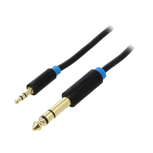 ADNAuto 3.5mm 3-Pin Male to 6.3mm Male Audio Cable, 2m