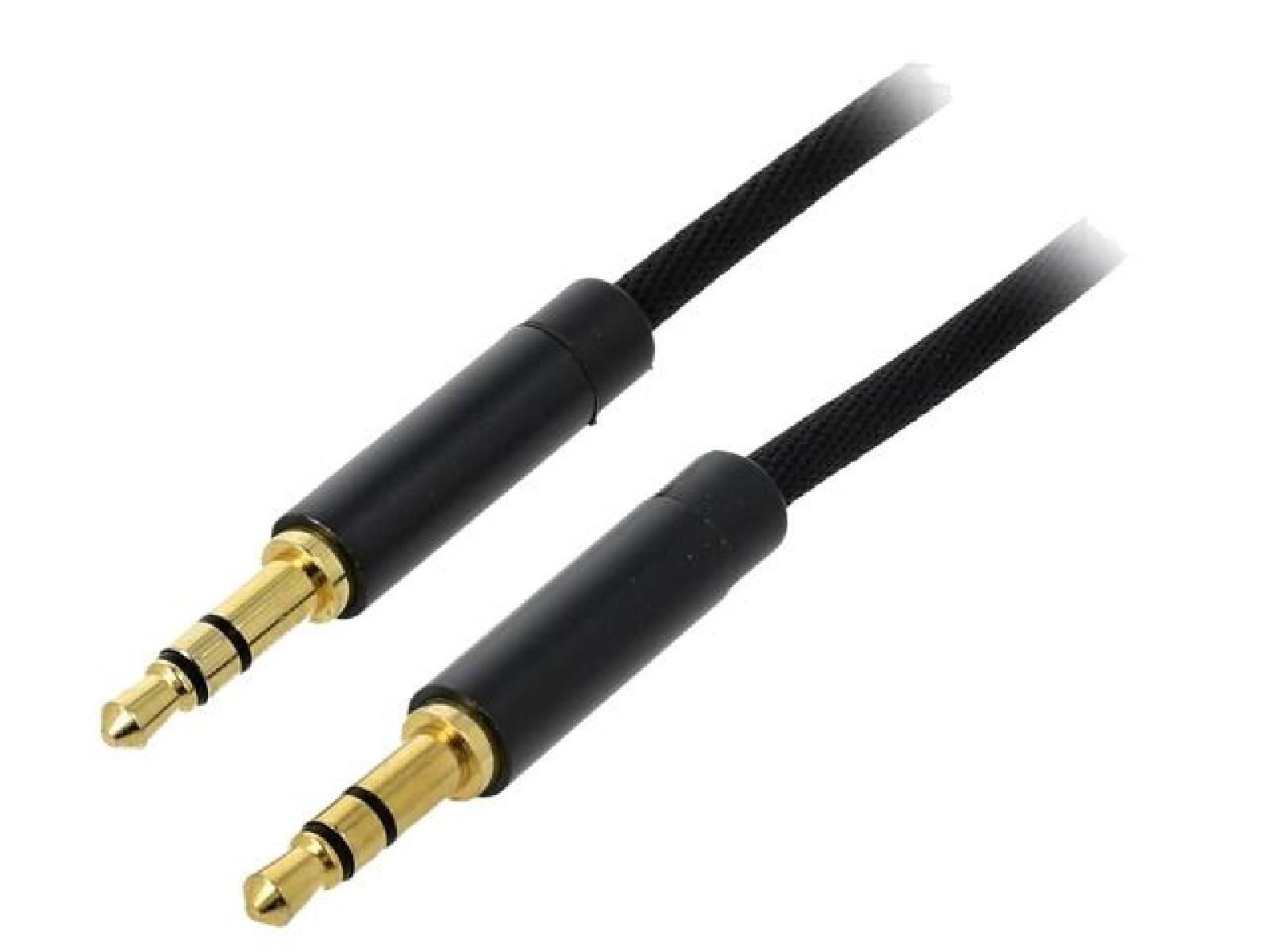 ADNAuto 3.5mm 3-Pin Male to Male Audio Cable, 0.5m Black