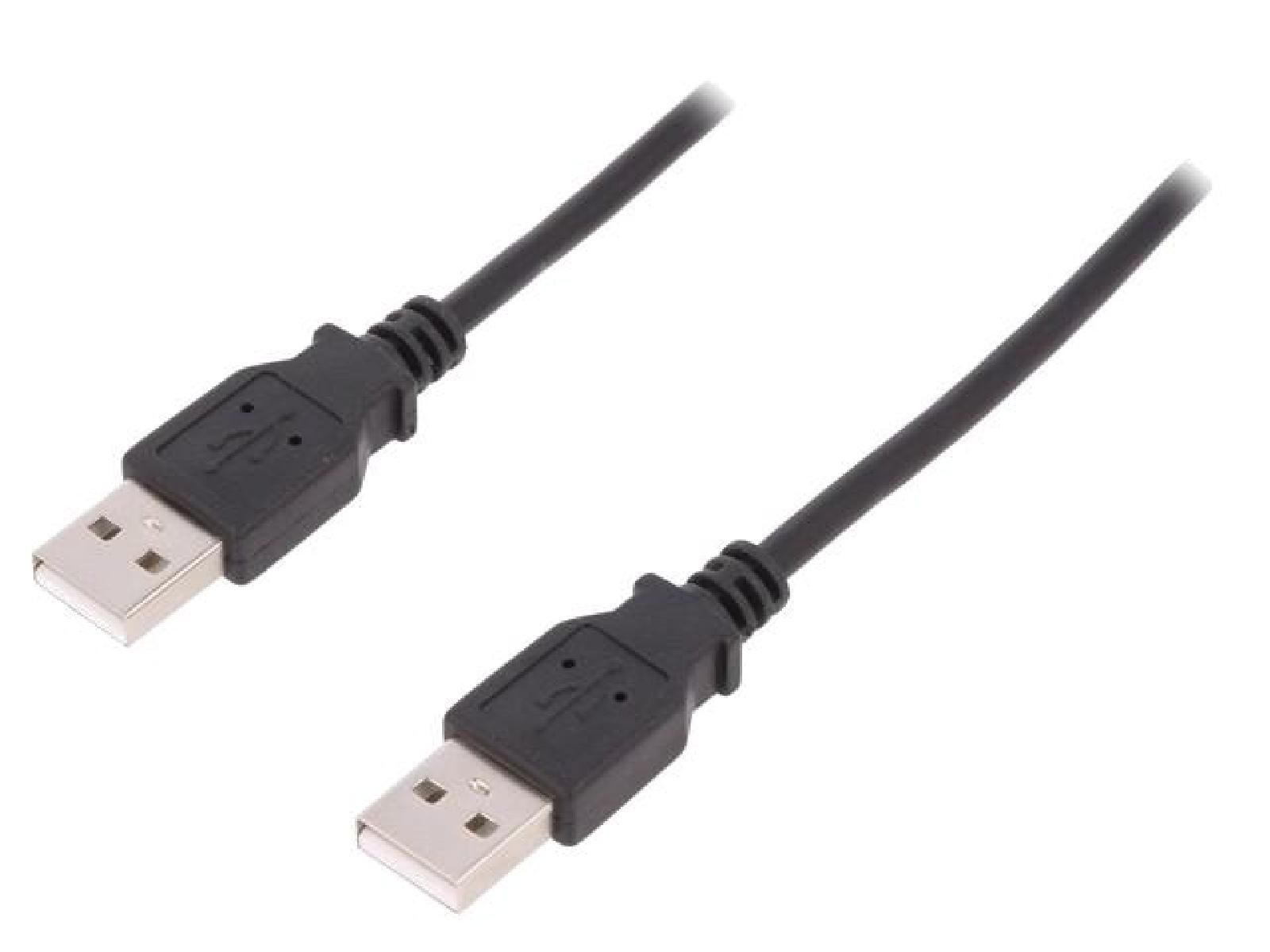 ADNAuto USB 2.0 Cable, 1.8m, Double Shielding, Black, USB A Dual-Sided Connectors