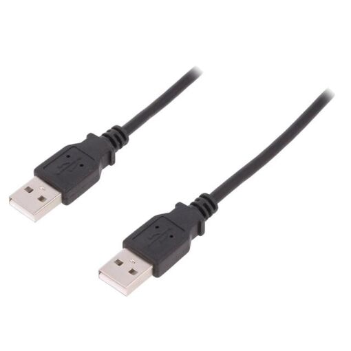 Câble USB 2.0 ADNAuto, 1,8 m, blindage double, noir, connecteurs USB A d'un côté et de l'autre