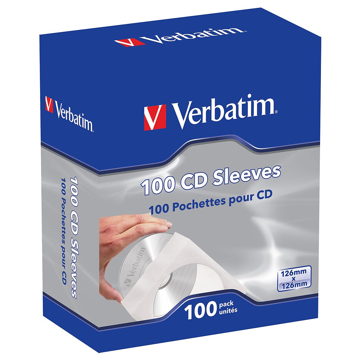 Verbatim pack de 100 pochettes CD/DVD