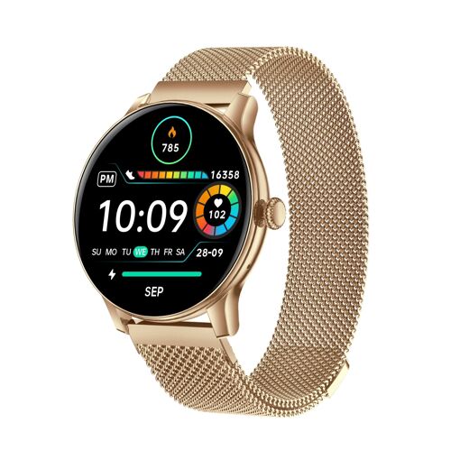 INF Smartwatch with Bluetooth and Health Tracking - Gold