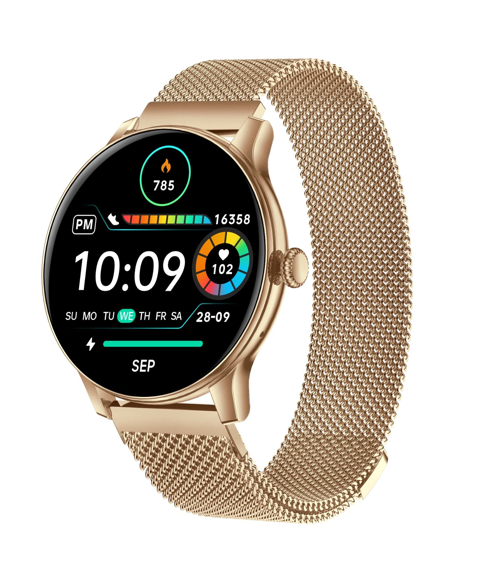 INF Smartwatch with Bluetooth and Health Tracking - Gold