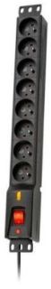 Lestar Surge Protector LXARM 810, 3L, 3m Cable, Black