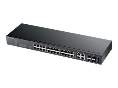 ZyXEL GS2210-24 Managed Switch - 24 x 10/100/1000 + 4 SFP Gigabit Combined Ports - Desk/Rack Mountable