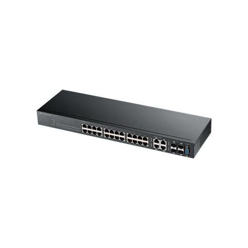Commutateur ZyXEL GS2210-24 - 24 x 10/100/1000 + 4 ports SFP Gigabit combinés - Montage sur bureau ou rack