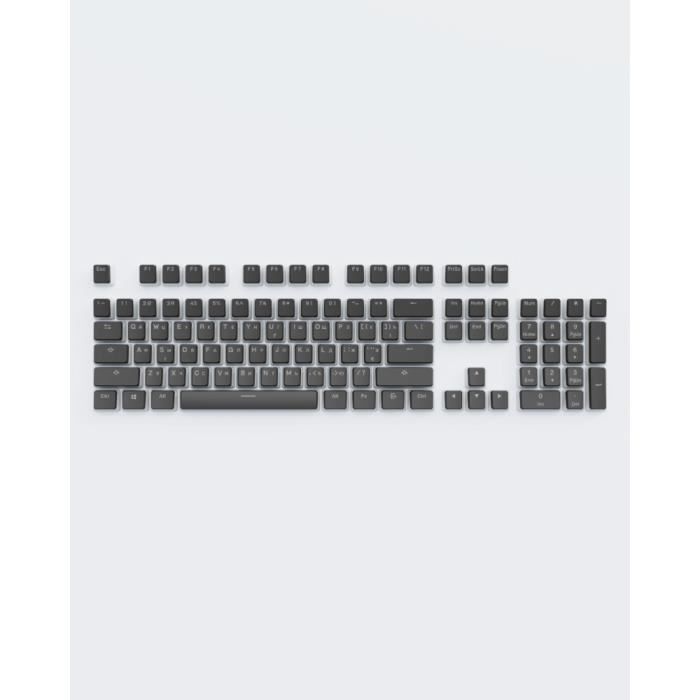 Dark Project KS-0049 PBT Keycaps, 104-Key, Pudding Profile, ANSI Layout, Black