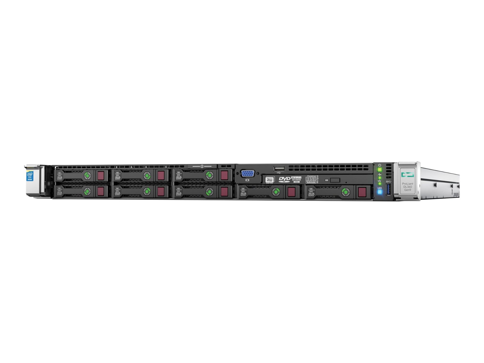Serveur HP ProLiant DL360 Gen9 - Processeur Xeon E5-2640V4 2,4 GHz 16 Go RAM Matrox G200