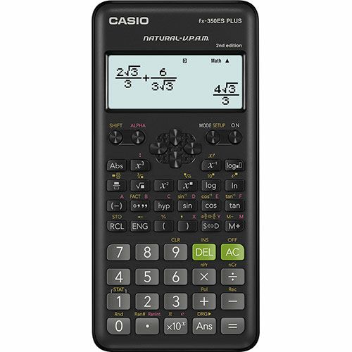 Casio FX-350ES Plus Scientific Pocket Calculator, Black