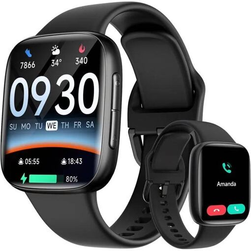 Montres connectées UNDERSCORE avec écran AMOLED de 1,85 pouces - Appels - Plus de 100 modes sportifs - Étanche IP68