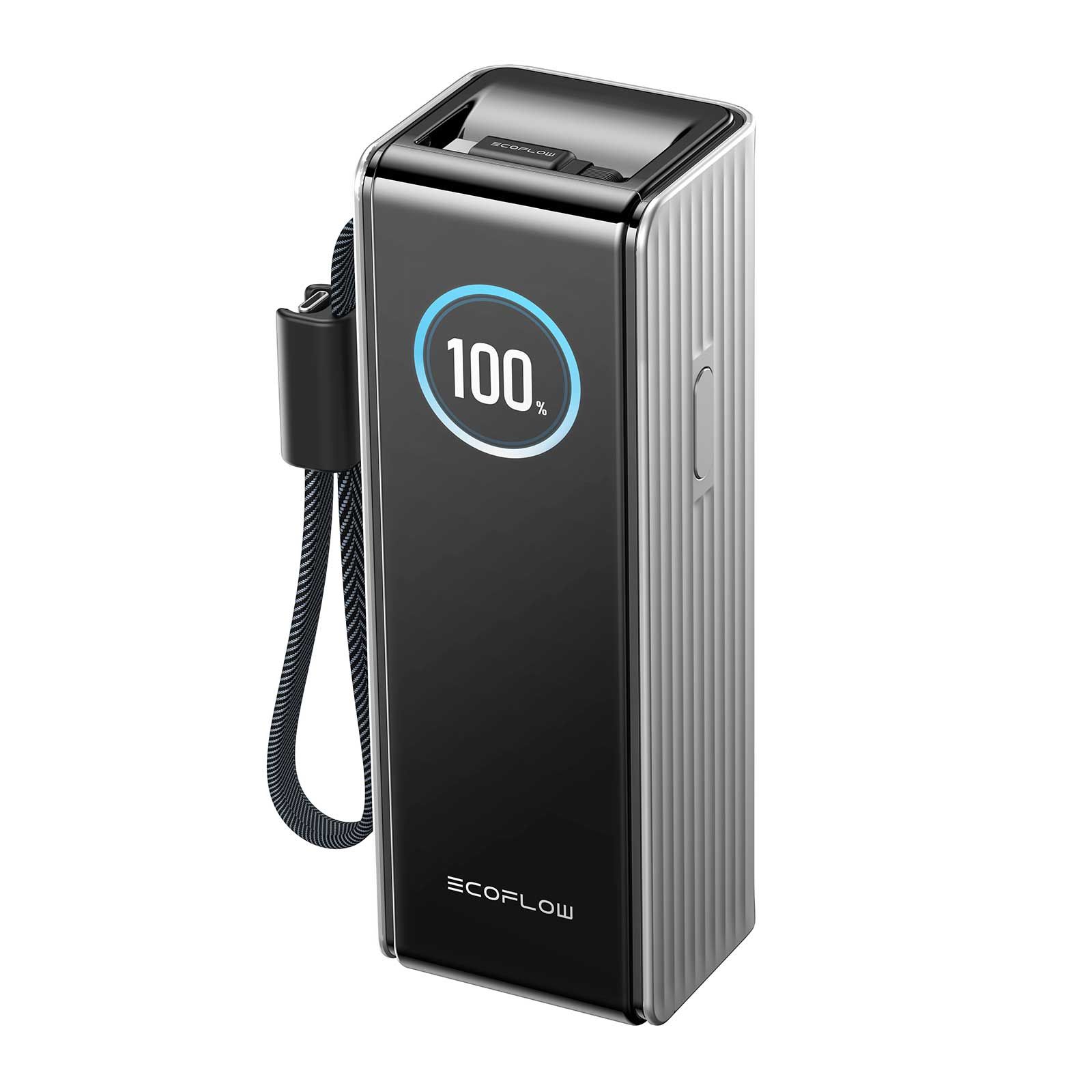 EcoFlow Rapid Power Bank 25k - 170W, Integrated Cables, Smart Screen