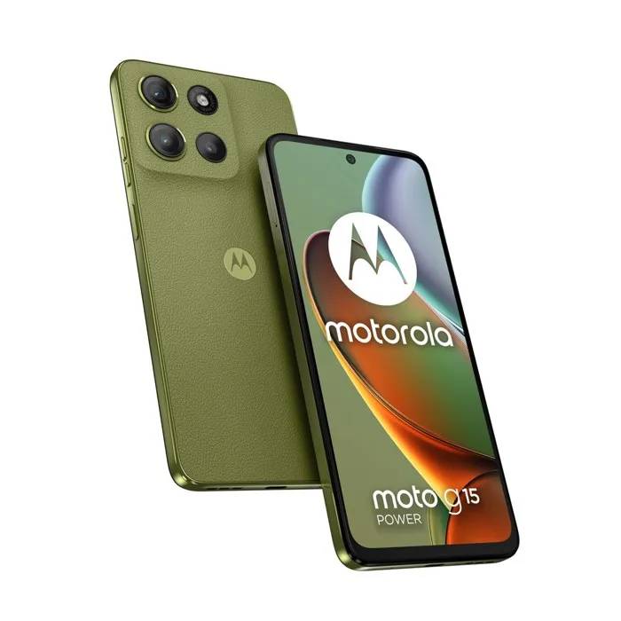 Motorola Moto G15 Power - 8 Go de RAM, 256 Go de stockage, écran 6,72 pouces, vert iguanes