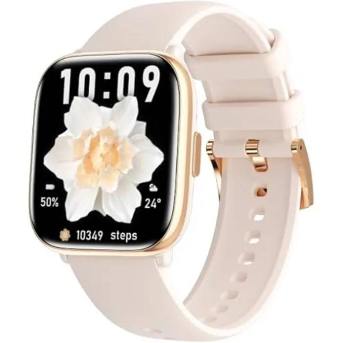 MP myPhone Smartwatch - Pastel Gold/Tea Rose - 230mAh Battery, 7-Day Autonomy, 1.75" AMOLED Screen