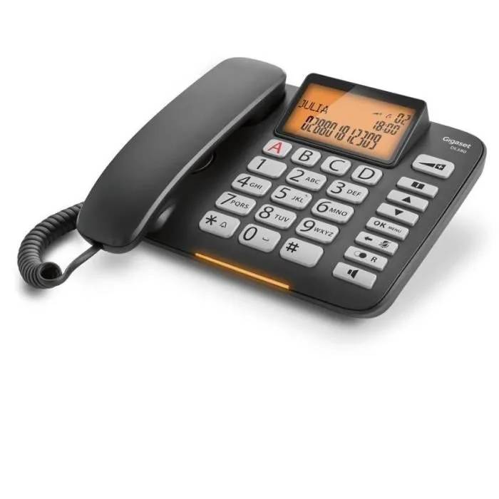 Siemens GIGASET DL580 - Landline Phone with Backlit Display and Ergonomic Buttons