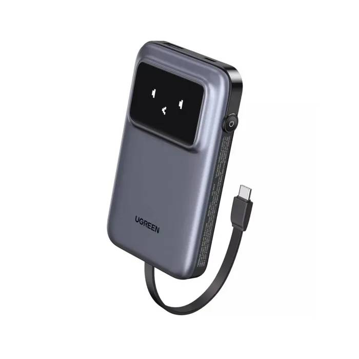 Batería externa Ugreen PB511 Uno 10000mAh 30W con cable USB-C Negro