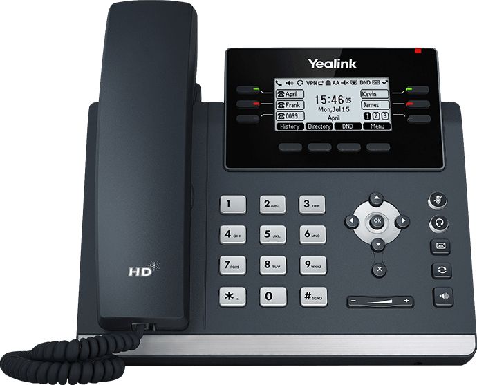 Yealink SIP T42U Fixed Phone, Grey LCD, Wi-Fi