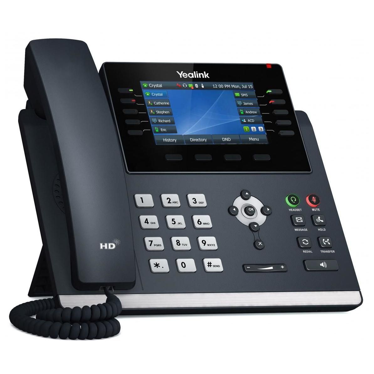 Yealink SIP-T46U Fixed Phone, Gray LCD, Wi-Fi
