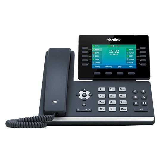 Yealink SIP-T54W Desk Phone, Black, 10 Lines LCD WiFi