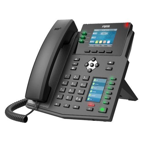 Fanvil X4U Fixed Telephone, Black, 12 Lines LCD WiFi