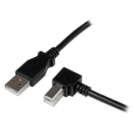 StarTech.com Right-Angled USB 2.0 A to USB B Cable, 1m, Black