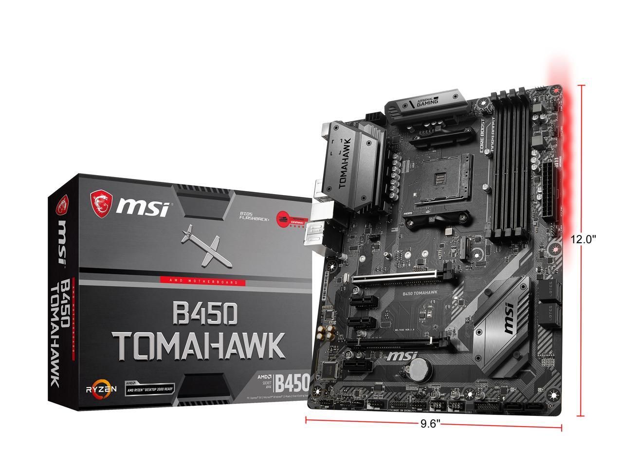 MSI Arsenal Gaming B450 Tomahawk AM4 AMD B450 Motherboard