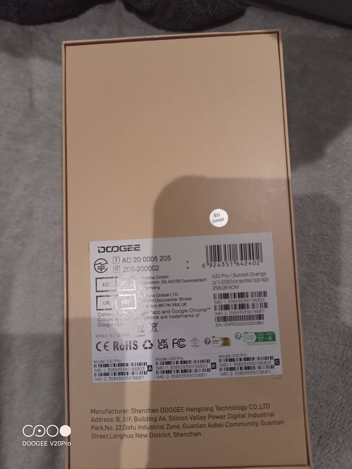 Doogee V20 Pro 256GB (20GB RAM) Dual SIM, Orange