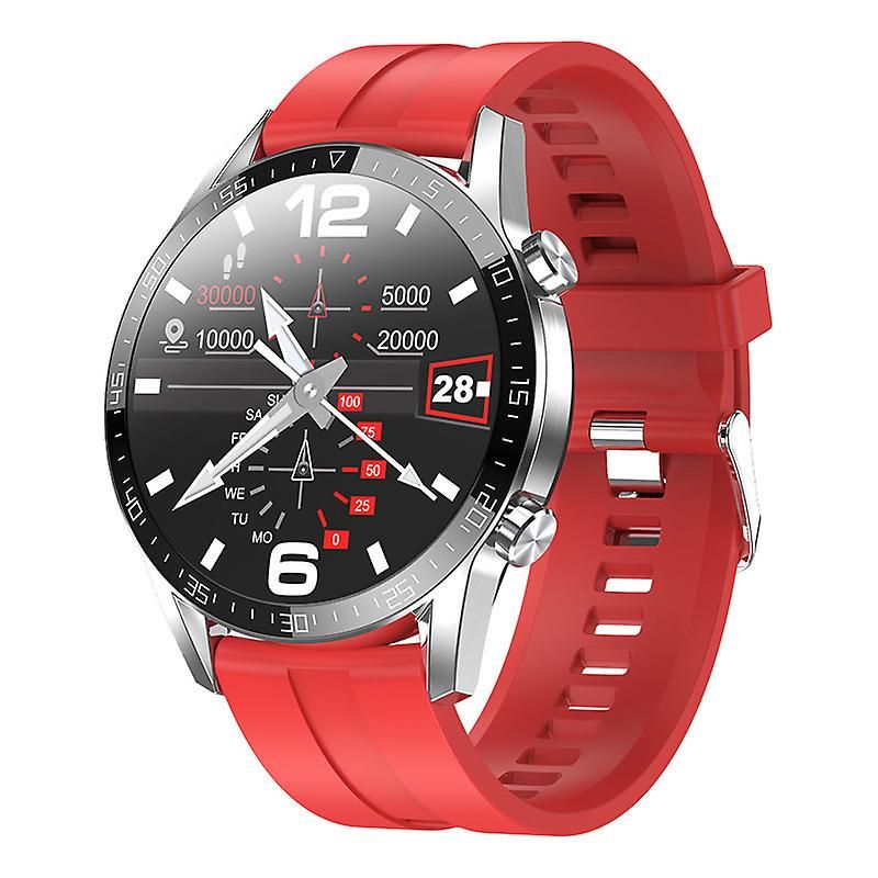 Zhouweishop Unisex Smartwatch with Physical Activity Monitor and Waterproof Fitness Tracker for Android and iOS (Red)