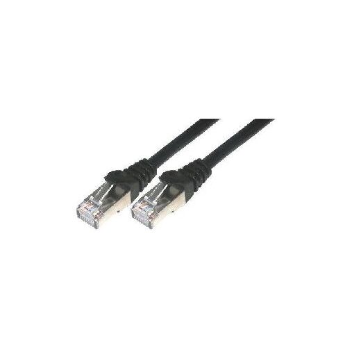 Câble de raccordement MCL Samar - 50 cm, Paire torsadée écrantée (F/UTP), Noir (CAT 6)