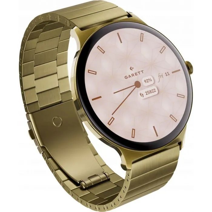 Reloj inteligente Garett Verona 2 de acero dorado