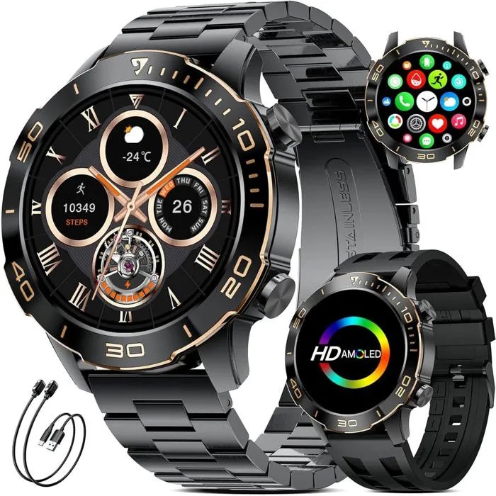 Connected Watch - UNDERSCORE SUNKTA - 1.43'' Screen - Waterproof IP68 - 30-day Battery Life
