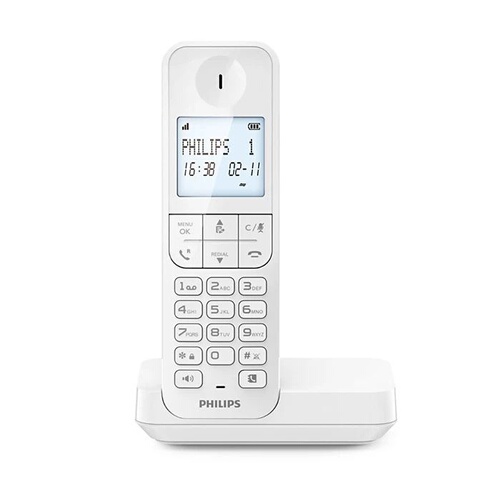 Philips D2701W Solo White Corded Telephone