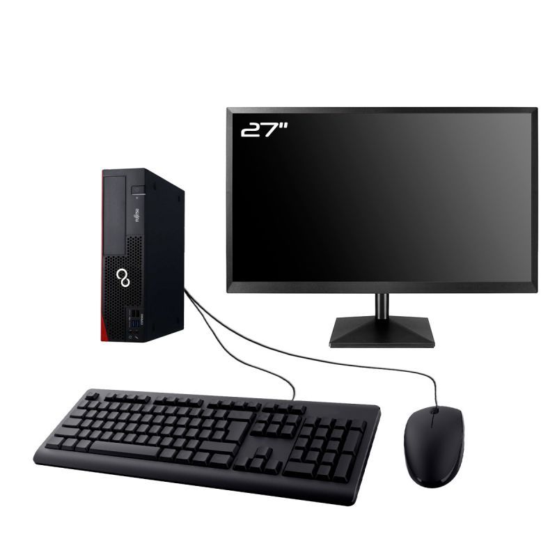Lenovo PC - Fujitsu Esprimo D556 DT 27" Monitor, Intel i5-6500, 32GB RAM, 960GB SSD, Windows 11