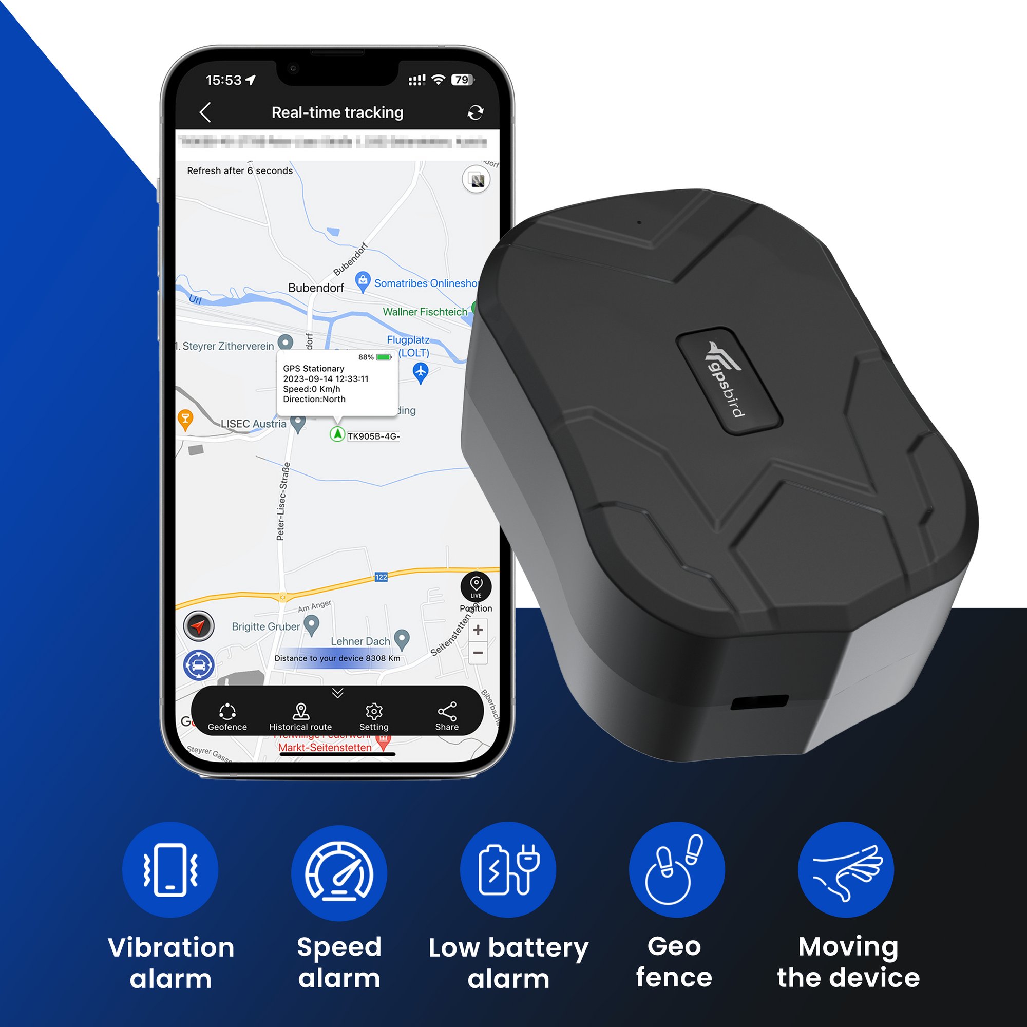 GPSBird POWER Waterproof GPS Tracker