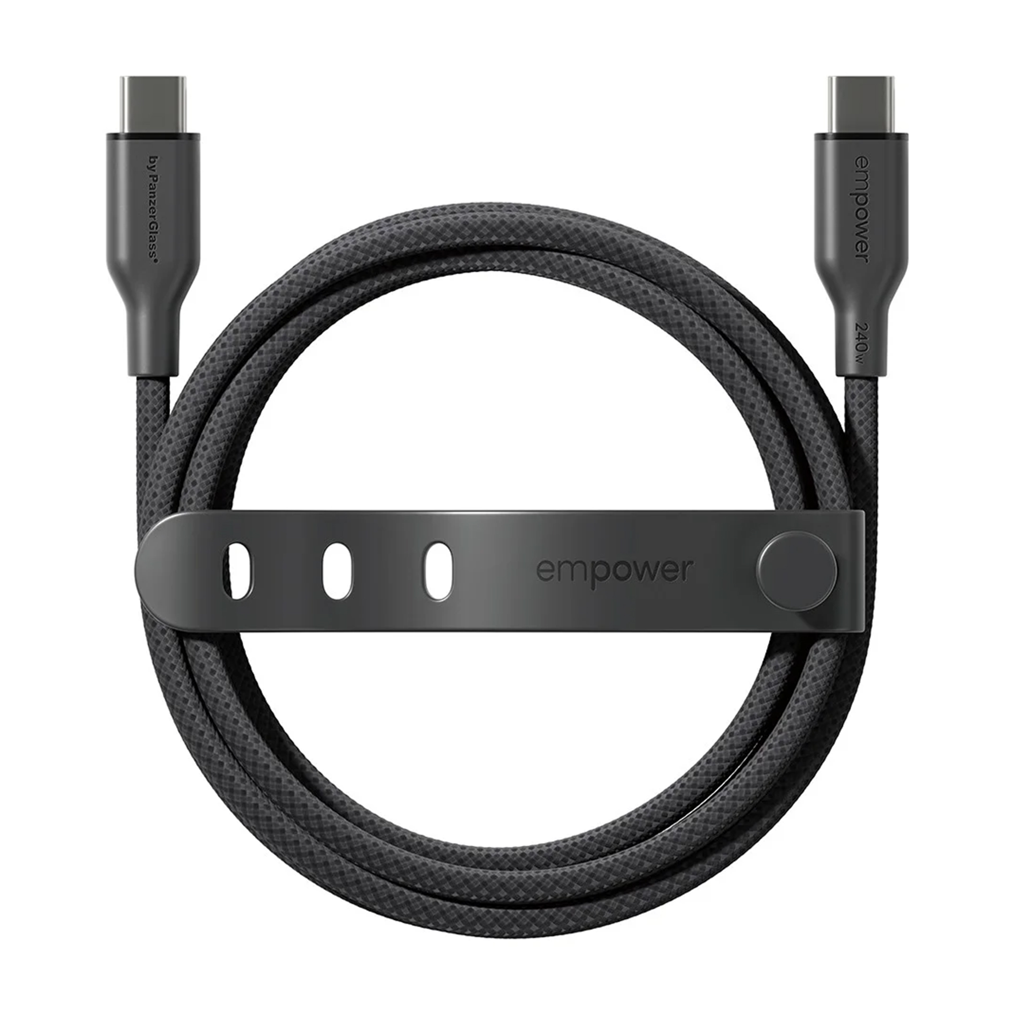 Empower by PanzerGlass Racing USB-C to USB-C Charging Cable 240W 2m Space Black
