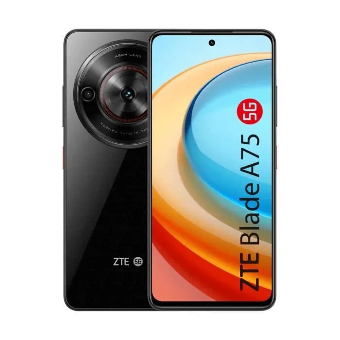ZTE Blade A75 5G - 4GB RAM, 128GB Storage, Black (Diamond Black) Dual SIM