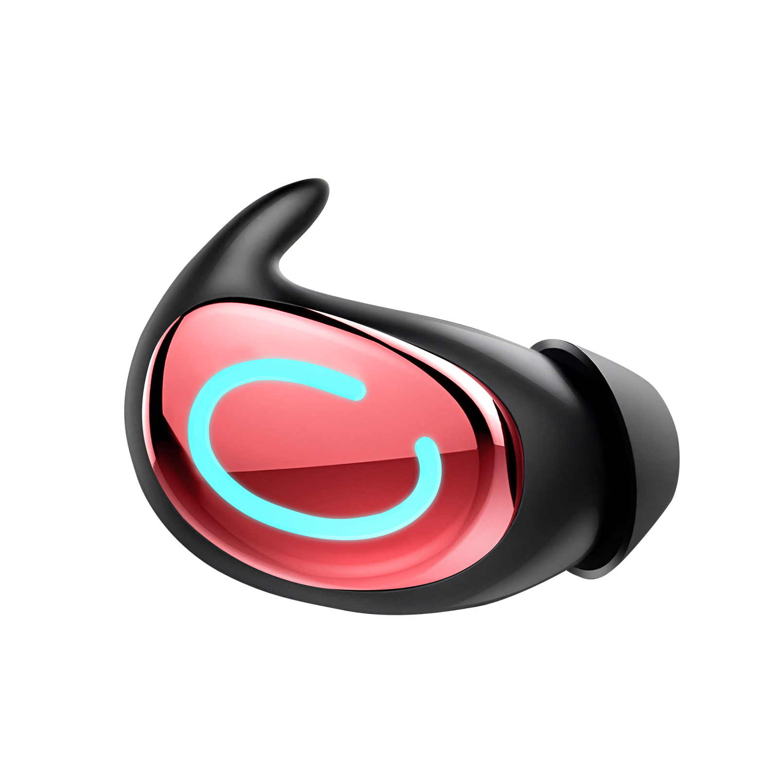 Avizar Sleep Bluetooth Earbud - Ultra Thin with Noise Cancellation Red
