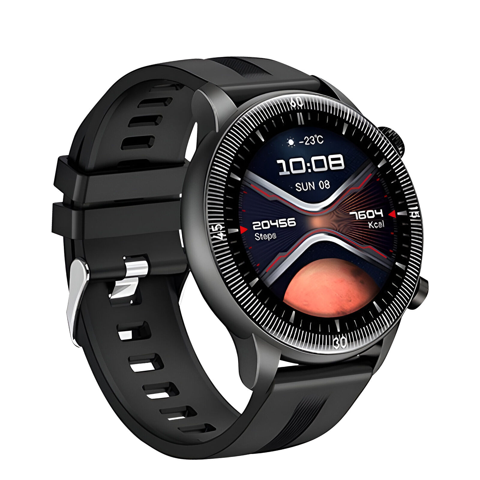 Hoko Sport Connected Watch Bluetooth Waterproof IP67 Health Tracking Black
