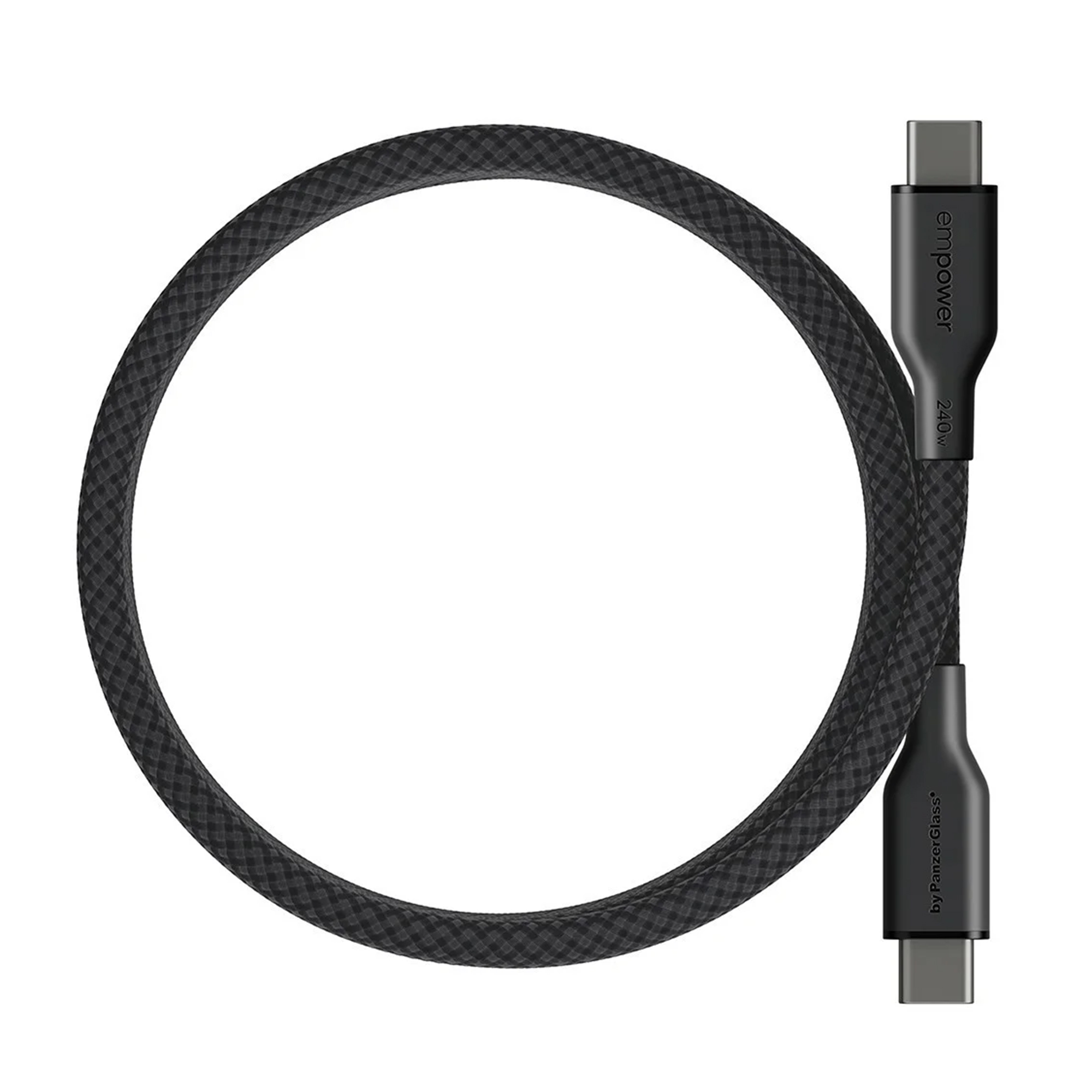 Empower by PanzerGlass Magnetic Snake USB-C to USB-C Charge Cable 240W 1.5m Space Black