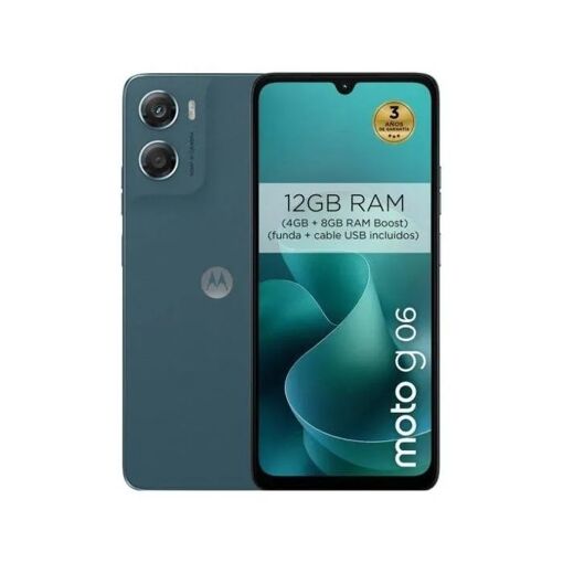 Motorola Moto G06 4GB RAM, 64GB Storage, 6.88" 120Hz Display, 4G Dual SIM, NFC, 50MP Camera, IP64, Android 15, PANTONE Certified