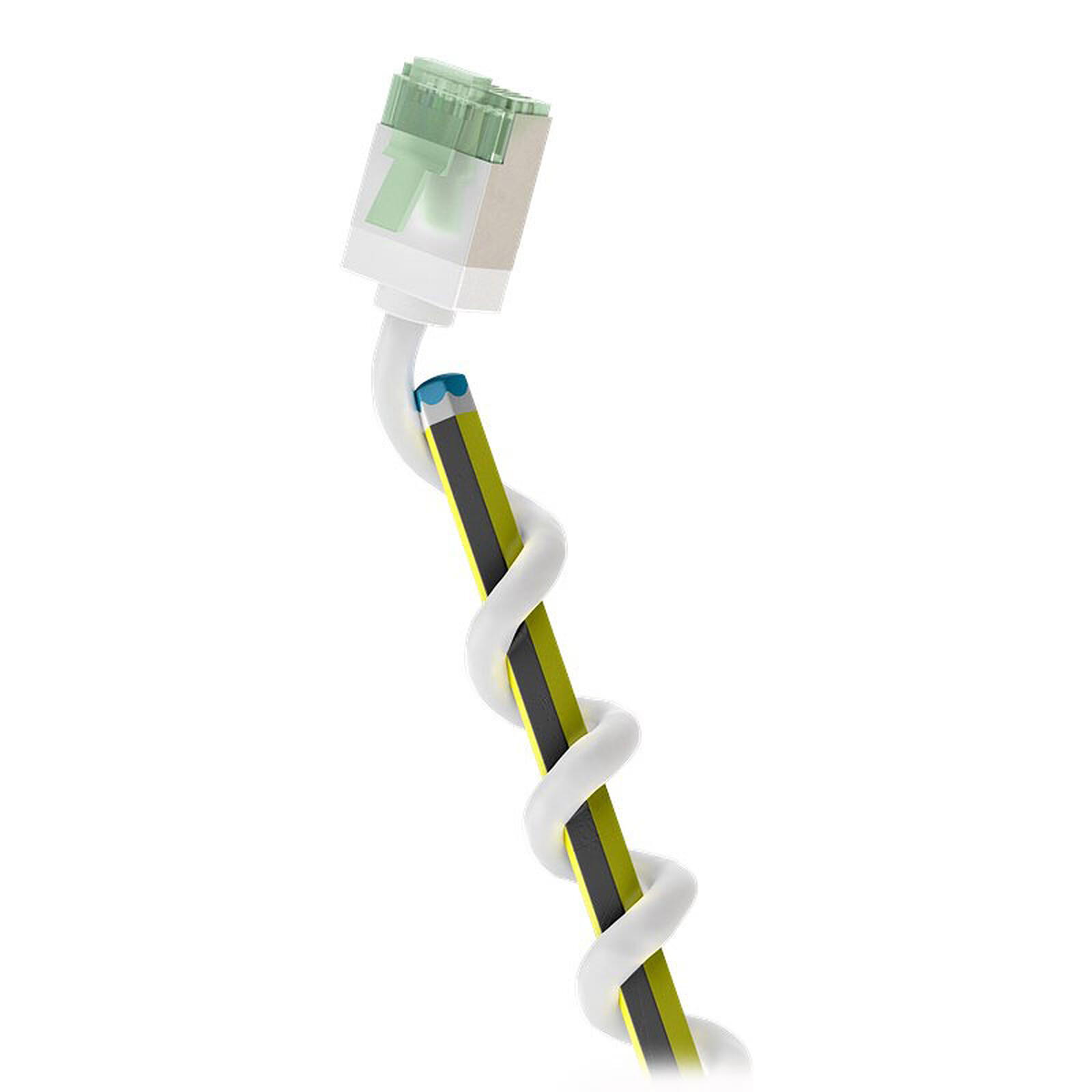 Goobay RJ45 Slim Cat 8.1 U/FTP Cable 0.15 m (White) 