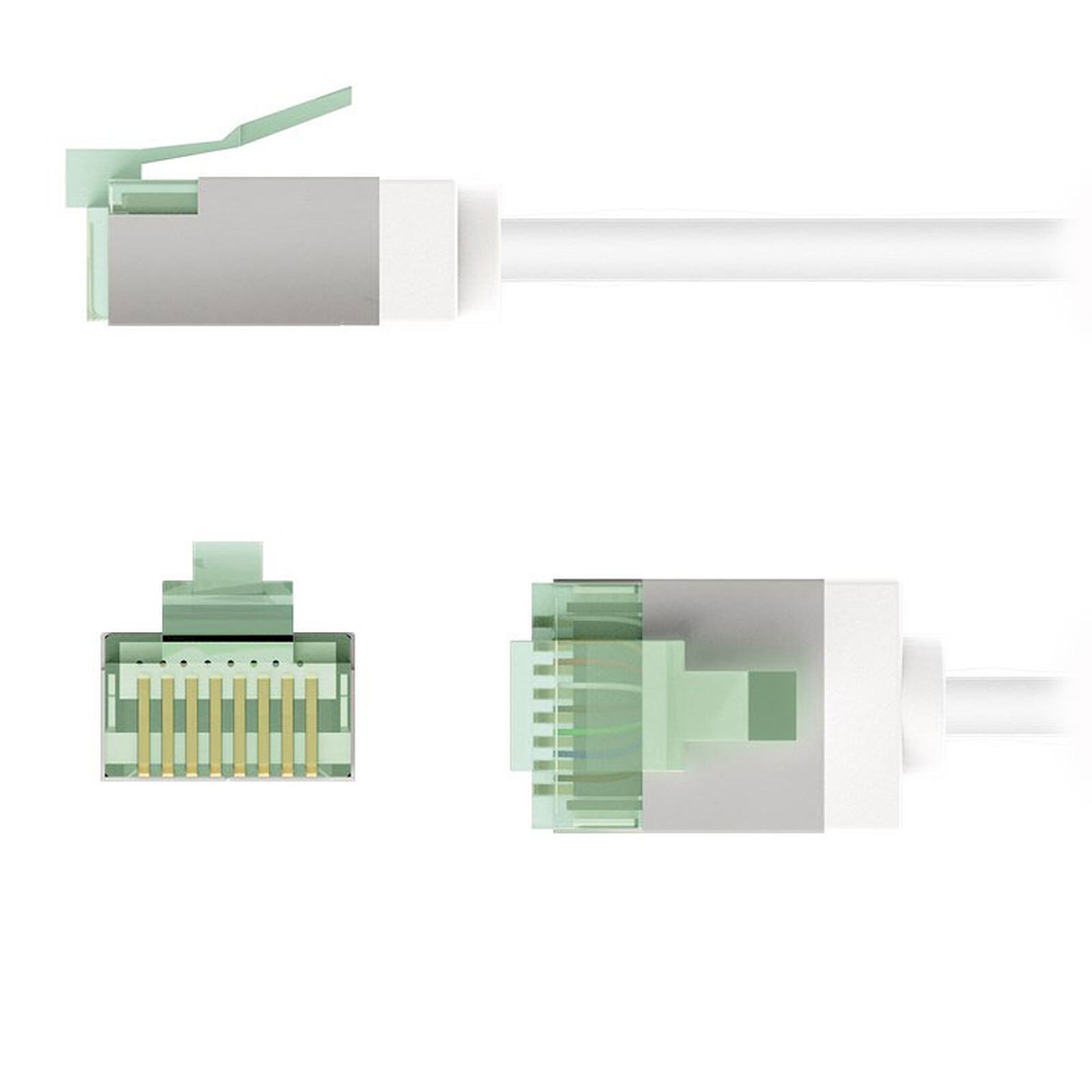 Goobay RJ45 Slim Cat 8.1 U/FTP Cable 0.15 m (White) 